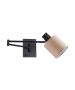 SE21-BL-52-SH3 ADEPT WALL LAMP Black Wall Lamp with Switcher and Brown Shade+ HOMELIGHTING 77-8874