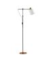 SE21-GM-39-SH1 ADEPT FLOOR LAMP Gold Matt and Black Metal Floor Lamp White Shade+ HOMELIGHTING 77-8870