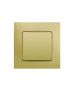 Διακόπτης Χωνευτός Απλός Χρυσό Ματ Makel Natural Kare 32057101 
