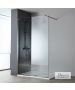 Διαχωριστικό κρύσταλλο ντουζιέρας IWIS Walk-in 110 ρυθμιζόμενo από 106 έως 108εκ., Devon Clean Glass PVD AISI304 Black Brushed IW110C-411