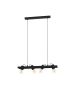 Κρεμαστό Φωτιστικό L77xH110cm Μαύρη Ράγα Τετράφωτη 4x E27 Eglo Plimsoll 43848