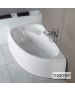 Μπανιέρα Ακρυλική Caronite DOVE 1550x950 Right, Carron Bath White 305C-2