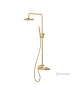 Μπαταρία Ντουζιέρας με Κεφαλή και Κολώνα ρυθμιζόμενου ύψους OSO Brushed Gold 178065-201
