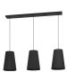 Φωτιστικό Κρεμαστό Τρίφωτη Ράγα L129xH150cm 3xE27 Ύφασμα Μαύρο Eglo Petrosa Eglo 390133