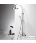 Μπαταρία Ντουζιέρας με Κεφαλή και Κολώνα ρυθμιζόμενου ύψους Klint Chrome 142065-100