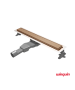Επιδαπέδιο Κανάλι Ντουζιέρας Flat Linear 60cm, Wirquin Inox PVD Rose-Gold FL600-811