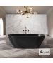 Μπανιέρα Solid Surface Ελεύθερης Τοποθέτησης CUSCO Freestanding 165x85, Sirene Black Matt CUS16585-401