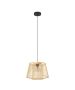 Φωτιστικό Κρεμαστό Ø380xH1100mm 1xE27 Μπαμπού-Μαύρο Eglo Hykeham 43852