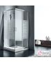 Καμπίνα ντουζιέρας Γωνιακής Εισόδου Corner Entry 80x80 (77-79 εκ.), Starlet  Stripes Chrome CS80S-100