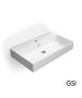 Νιπτήρας Πορσελάνης Kube-X 80x47 (1 οπή+2 προχ.) GSI White 9422-300