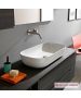 Νιπτήρας Πορσελάνης Glam 76x39 Scarabeo White 1803-300