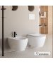 Λεκάνη Κρεμαστή MOON/50,5 Clean-Flush με κάλυμμα Slim Soft Close, Scarabeo White 552000SC-300