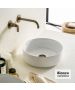 Νιπτήρας Πορσελάνης Φ36 Bianco Ceramica White 33036-300