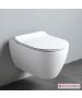 Λεκάνη Κρεμαστή MOON/50,5 Clean-Flush με κάλυμμα Slim Soft Close, Scarabeo Pearl (White Matt) 552000SC-301