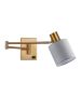 SE21-GM-52-SH3 ADEPT WALL LAMP Gold Matt Wall lamp with Switcher and Grey Shade+ HOMELIGHTING 77-8365