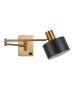 SE21-GM-52-MS1 ADEPT WALL LAMP Gold Matt Wall lamp with Switcher and Black Metal Shade+ HOMELIGHTING 77-8366