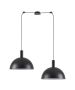 SE21-BL-4-BL2-MS40 ADEPT TUBE Black Metal Shade Pendant+ HOMELIGHTING 77-8500