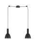 SE21-BL-4-BL2-MS2 ADEPT TUBE Black Pendant Black Metal Shade+ HOMELIGHTING 77-8550