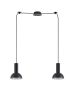 SE21-BL-4-BL2-MS3 ADEPT TUBE Black Pendant Black Metal Shade+ HOMELIGHTING 77-8557