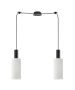 SE21-BL-4-BL2-GL3 ADEPT TUBE Black Pendant White Glass+ HOMELIGHTING 77-8564