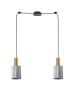 SE21-GM-4-BL2-GL1 ADEPT TUBE Gold Matt Pendant Smoked Glass+ HOMELIGHTING 77-8577