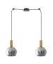 SE21-GM-4-BL2-GL2 ADEPT TUBE Gold Matt Pendant Smoked Glass+ HOMELIGHTING 77-8584