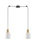 SE21-GM-4-BL2-SH1 ADEPT TUBE Gold Matt Pendant White Fabric Shade+ HOMELIGHTING 77-8599