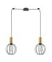SE21-GM-4-BL2-GR1 ADEPT TUBE Gold Matt Pendant Black Metal Grid+ HOMELIGHTING 77-8627