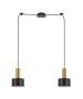 SE21-GM-4-BL2-MS1 ADEPT TUBE Gold Matt Pendant Black Metal Shade+ HOMELIGHTING 77-8634