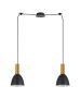 SE21-GM-4-BL2-MS2 ADEPT TUBE Gold Matt Pendant Black Metal Shade+ HOMELIGHTING 77-8641