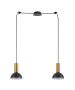 SE21-GM-4-BL2-MS3 ADEPT TUBE Gold Matt Pendant Black Metal Shade+ HOMELIGHTING 77-8648