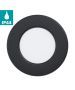 Σποτ Στρογγυλό Χωνευτό Μαύρο 7,5cm IP44 LED 2,7w 4000k 330lm Eglo Fueva-Z 99211