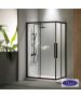 Καμπίνα ντουζιέρας Γωνιακής Εισόδου Corner Entry 110x120 (107-109 x 117-119 εκ.), Devon Flow Clean Glass Black Matt CF110120C-400