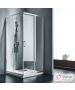 Καμπίνα ντουζιέρας Γωνιακής Εισόδου Corner Entry 80x80 (77-79 εκ.), Starlet  Clear Chrome CS80T-100