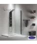 Διαχωριστικό κρύσταλλο ντουζιέρας IWIS Walk-in 110 ρυθμιζόμενo από 107 έως 109εκ., Devon Clean Glass Black Matt IW110C-400