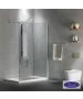 Διαχωριστικό κρύσταλλο ντουζιέρας IWIS Walk-in 130 ρυθμιζόμενo από 127 έως 129εκ., Devon Clean Glass White Matt IW130C-300