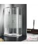Ημικυκλική καμπίνα ντουζιέρας QUADRANT 80 (77-79εκ.), Starlet Stripes Chrome QS80S-100