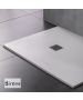 Ντουζιέρα Cast Marble (Χυτό μάρμαρο) με Βαλβίδα Slate 120x90 Sirene White Matt S12090-301