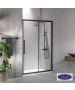 Συρόμενη πόρτα καμπίνας ντουζιέρας Flow 120 ύψους 195εκ.  ρυθμιζόμενη από 117 έως 121εκ. Devon Clean Glass Black Matt SLF120C-400