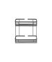 Sanco Shower Baskets Διπλή παραλ/μη Θήκη Σκούρο γραφίτη 00004-122
