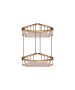 Sanco Shower Baskets Διπλή γωνιακή Θήκη PVD θερμό μπρονζέ γυαλιστερό 00009-PVD-01PL