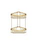 Sanco Shower Baskets Διπλή γωνιακή Θήκη PVD χρυσό ορείχαλκο γυαλιστερό 00009-PVD-02PL
