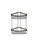 Sanco Shower Baskets Διπλή γωνιακή Θήκη PVD gun metal γυαλιστερό 00009-PVD-05PL