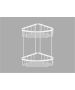 Sanco Shower Baskets Διπλή γωνιακή Θήκη Λευκό ματ 00009-Μ101