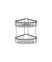 Sanco Shower Baskets Διπλή γωνιακή Θήκη Ανθρακί ανάγλυφο 00009-Μ118