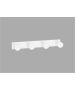Sanco Bath Robe Hook & Door Stop Τετραπλό άγκιστρο Λευκό ματ 00684-Μ101