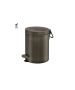 Sanco Waste Bins Χαρτοδοχείο 5 lt Soft Close (AISI 304) Σκούρο μπρονζέ ματ 90605-DM25