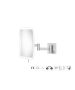 Sanco LED Cosmetic mirrors Μεγεθυντικός καθρέπτης x3 με LED PVD νίκελ ατσάλι MRLED-301-PVD-11BR