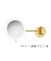 Sanco LED Cosmetic mirrors Μεγεθυντικός καθρέπτης x3 με LED PVD χρυσό ορείχαλκο βουρτσιστό MRLED-705-PVD-02BR