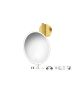 Sanco LED Cosmetic mirrors Μεγεθυντικός καθρέπτης x5 με LED PVD χρυσό ορείχαλκο βουρτσιστό MRLED-764-PVD-02BR